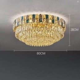 Crystal süllyesztett rögzítésű kerek kristály dekoráció mennyezeti könnyű kristályhéj lámpaernyő