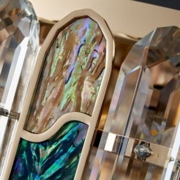 Crystal süllyesztett rögzítésű kerek kristály dekoráció mennyezeti könnyű kristályhéj lámpaernyő