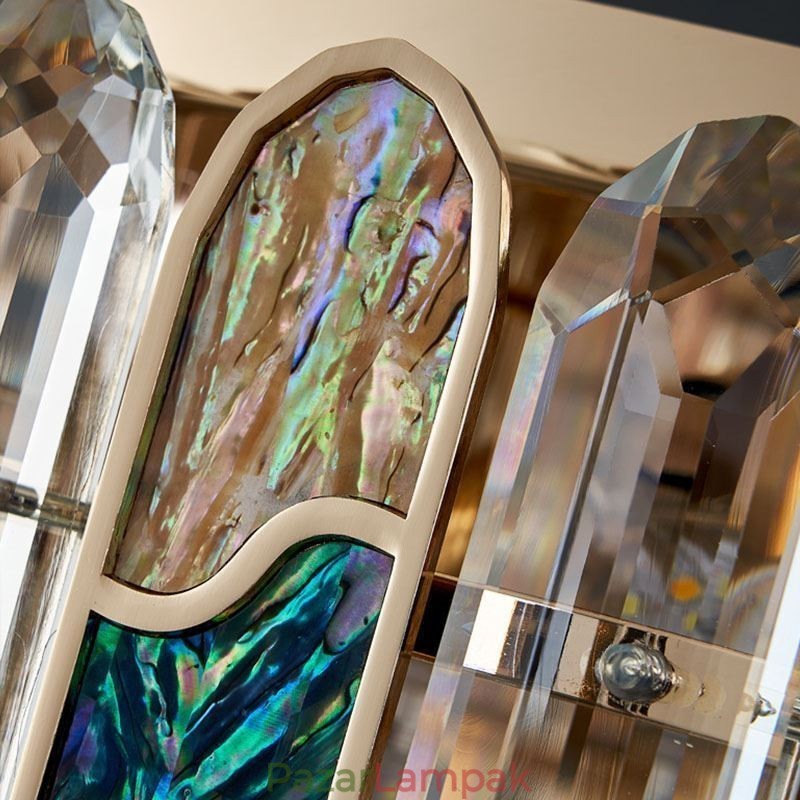 Crystal süllyesztett rögzítésű kerek kristály dekoráció mennyezeti könnyű kristályhéj lámpaernyő
