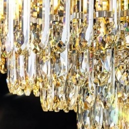 Crystal süllyesztett rögzítésű kerek kristály dekoráció mennyezeti könnyű kristályhéj lámpaernyő