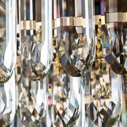 Crystal süllyesztett rögzítésű kerek kristály dekoráció mennyezeti könnyű kristályhéj lámpaernyő
