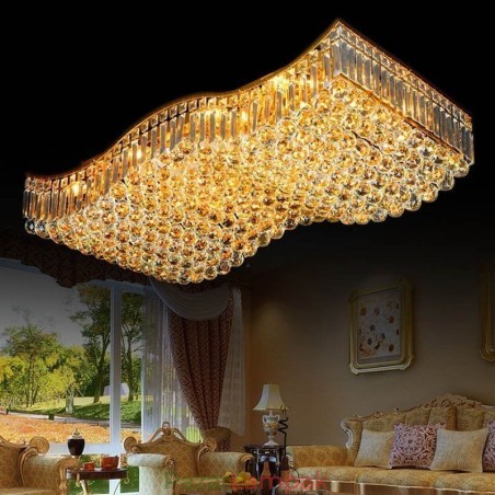 Európai Crystal süllyesztett téglalap csillár Európai Crystal süllyesztett téglalap csillár