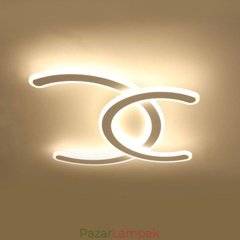 Modern, egyszerű süllyesztett C betűs akril mennyezeti lámpa
