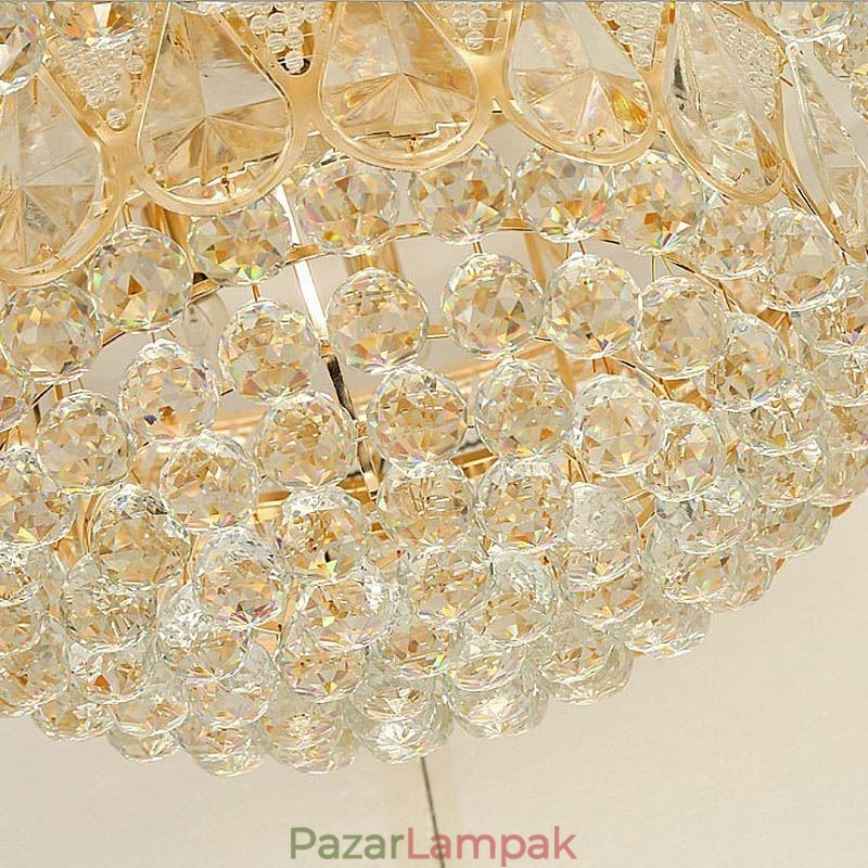 Luxus süllyesztett, kristály mennyezeti lámpa, kerek lámpa