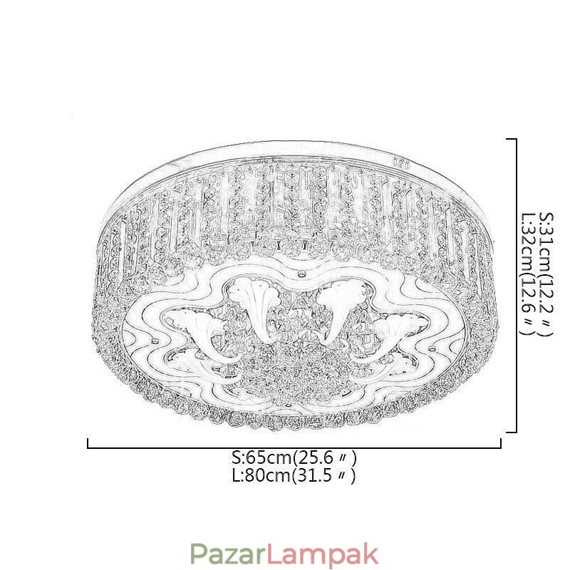 Graceful süllyesztett fényű arany kristály mennyezeti lámpa