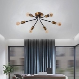 Sputnik Chandelier 6 Light, félig süllyesztett mennyezeti lámpatest