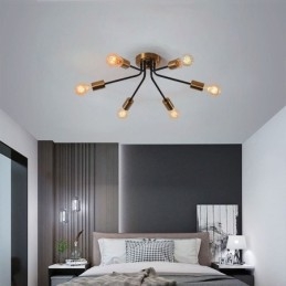 Sputnik Chandelier 6 Light, félig süllyesztett mennyezeti lámpatest