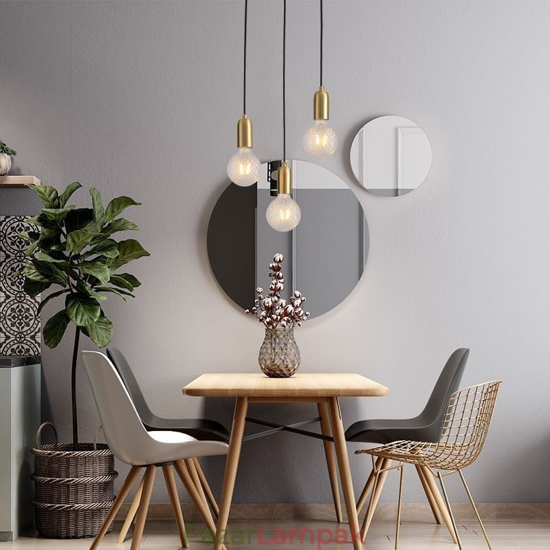 Nordic Brass 3 függőfürt Light Island kreatív minimalista lámpatest