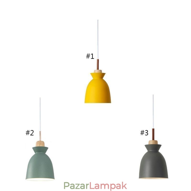 Nordic Simple Macaron függőlámpa Iron Arti Three Lights