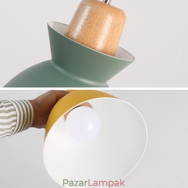 Nordic Simple Macaron függőlámpa Iron Arti Three Lights
