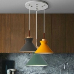 Nordic Macaron Island 3 Fény Függesztett Világítás Egyszerű Iron Arti Three Lights