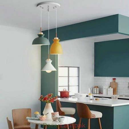 Macaron függőlámpa Nordic Simple Iron Arti három lámpatest