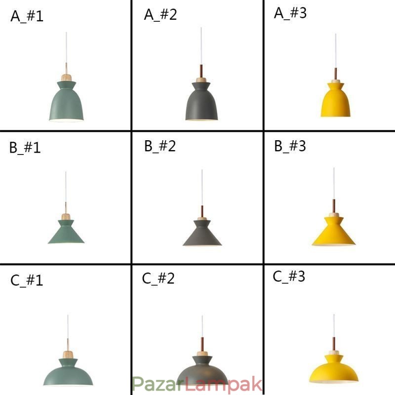 Macaron függőlámpa Nordic Simple Iron Arti három lámpatest