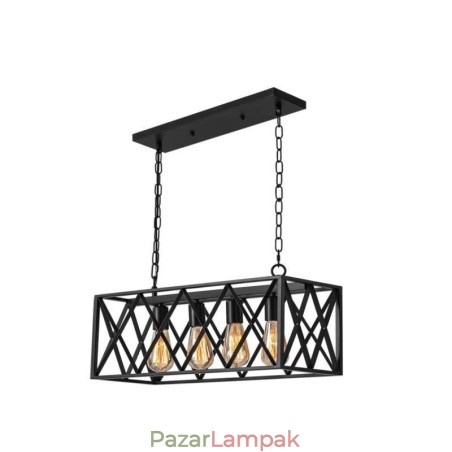 Rusztikus téglalap alakú függőlámpa 4 Light Farmhouse függőlámpa Rusztikus téglalap alakú függőlámpa 4 Light Farmhouse függőlámpa