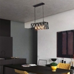 Rusztikus téglalap alakú függőlámpa 4 Light Farmhouse függőlámpa