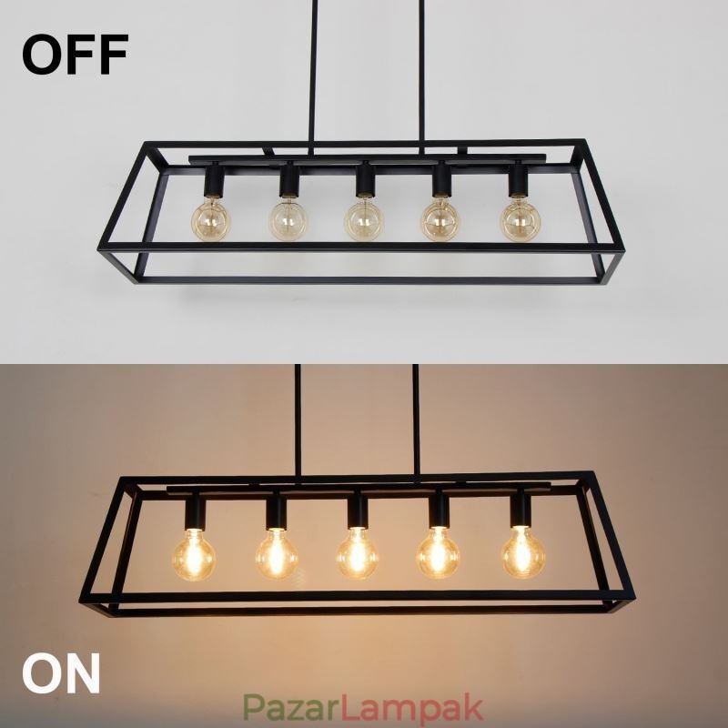 Ipari fém függőlámpa trapéz alakú függő mennyezeti lámpa