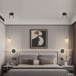 Kerek gyűrűs függőlámpa Modern gömb függőlámpa