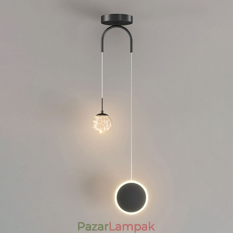 Kerek gyűrűs függőlámpa Modern gömb függőlámpa