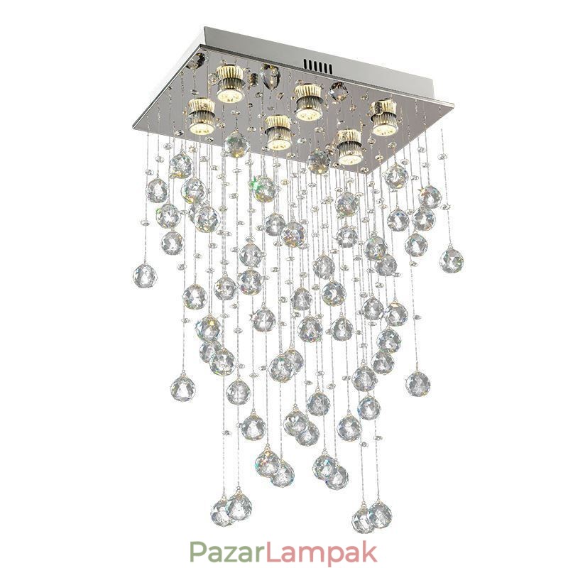 Modern Crystal csillár süllyesztett mennyezeti lámpa