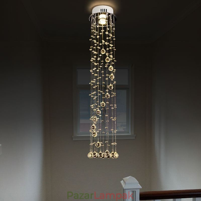 Luxus nagy csillár Modern, süllyesztett kristály mennyezeti lámpatestek