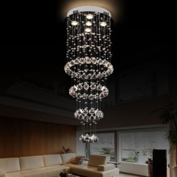 Crystal csillár kortárs, elegáns mennyezeti lámpatest duplex lépcső