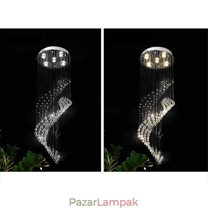 Elegáns kristálycsillár esőcsepp mennyezeti lámpák előtér