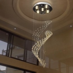 Elegáns kristálycsillár esőcsepp mennyezeti lámpák előtér