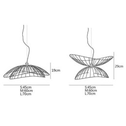 Modern Hat csillár Minimalista Decor Függeszték 1 Light