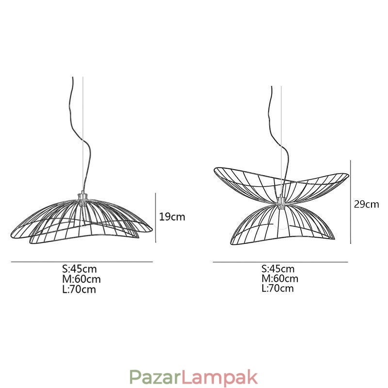 Modern Hat csillár Minimalista Decor Függeszték 1 Light