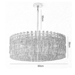 Amerikai mennyezeti lámpa luxus kristály függőlámpa 60cm