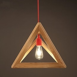 Nordic Wood Chandelier Cafe Ruházat Kreatív Retro Dekoratív Tölgy csillár