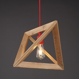 Nordic Wood Chandelier Cafe Ruházat Kreatív Retro Dekoratív Tölgy csillár