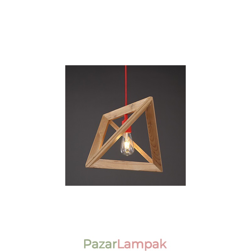 Nordic Wood Chandelier Cafe Ruházat Kreatív Retro Dekoratív Tölgy csillár