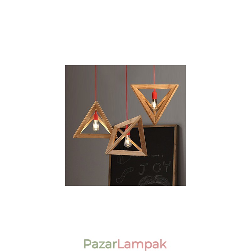 Nordic Wood Chandelier Cafe Ruházat Kreatív Retro Dekoratív Tölgy csillár