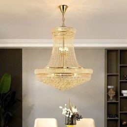 Kristály függőlámpa Modern duplex dekoratív mennyezeti lámpa