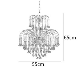 Kristály függőlámpa Elegáns duplex dekoratív mennyezeti lámpa