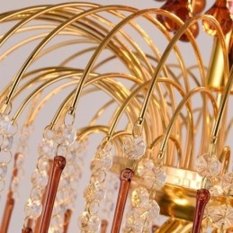 Kristály függőlámpa Elegáns duplex dekoratív mennyezeti lámpa