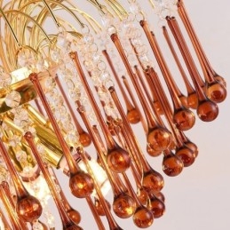 Kristály függőlámpa Elegáns duplex dekoratív mennyezeti lámpa