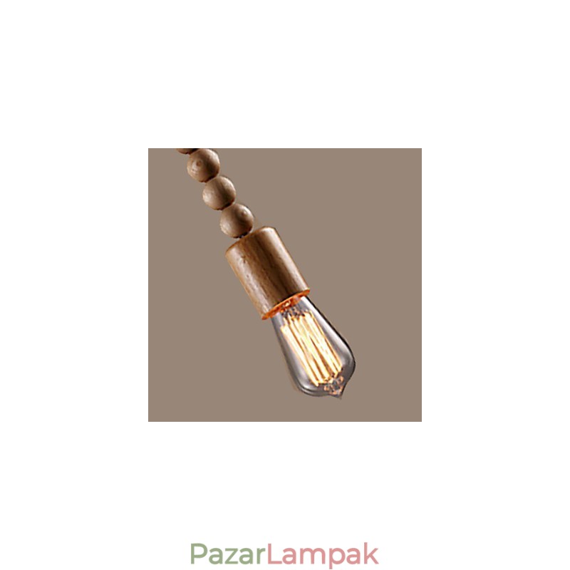 Csillár mini stílusú, hagyományos klasszikus fa bambusz