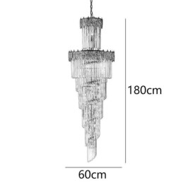 Kúpos kristály függőlámpa Duplex dekoratív mennyezeti lámpa
