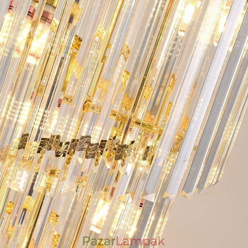 Kúpos kristály függőlámpa Duplex dekoratív mennyezeti lámpa