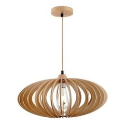 Rönk Basswood mennyezeti lámpa 17cm ovális fa lámpaernyő
