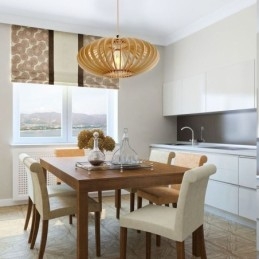 Rönk Basswood mennyezeti lámpa 17cm ovális fa lámpaernyő