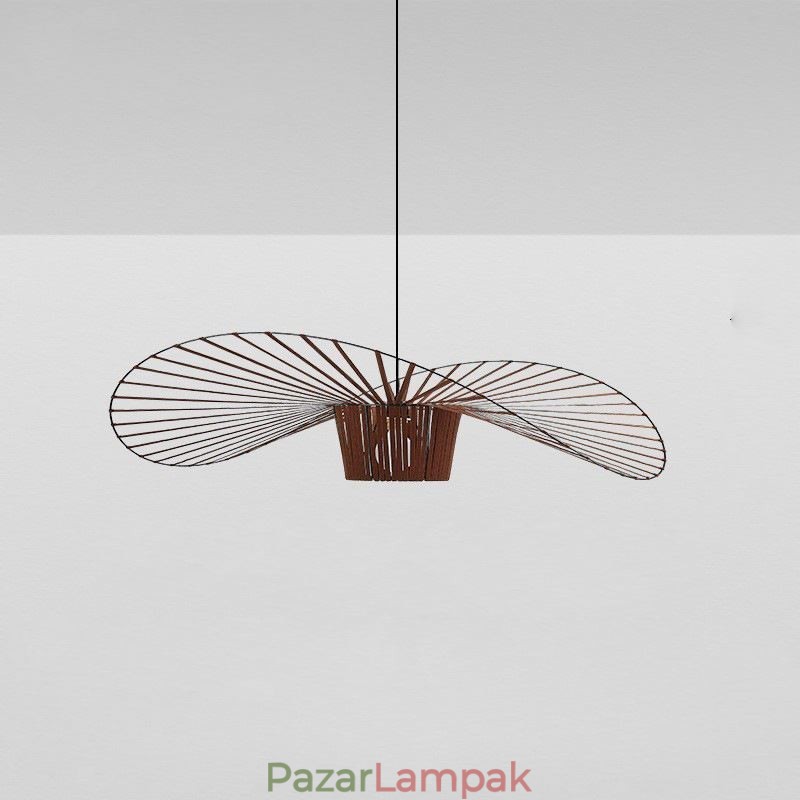 Függeszték Modern, egyszerű, egy vasból készült Art kalap alakú mennyezeti lámpa