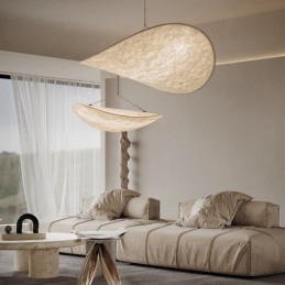 Mennyezeti Light Selyem Dekorációs Függeszték Meleg Fehér