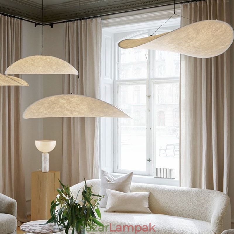 Mennyezeti Light Selyem Dekorációs Függeszték Meleg Fehér
