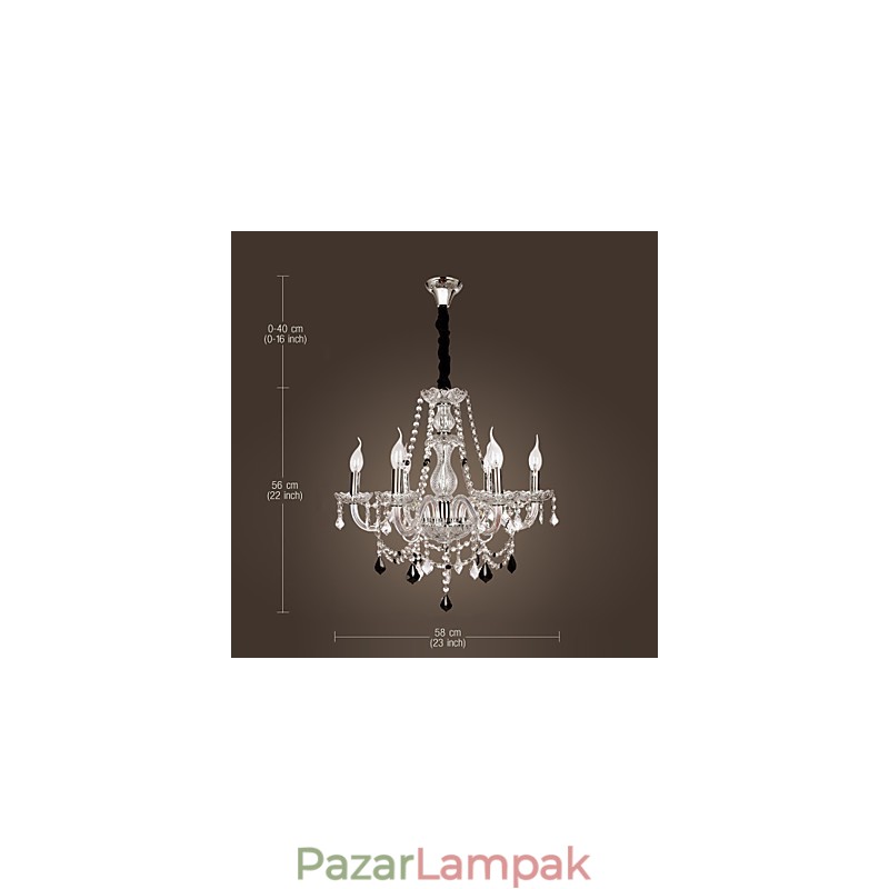 Rustic Lodge Crystal Egyéb Glass Chandelier