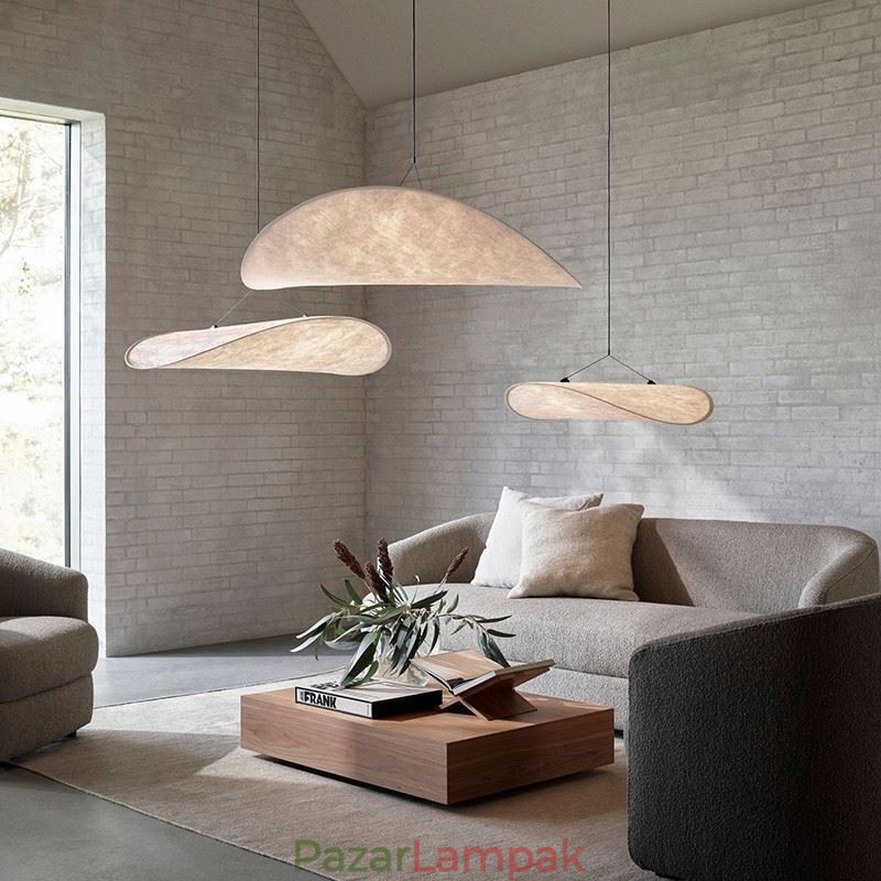 Mennyezeti Light Selyem Dekorációs Függeszték Meleg Fehér