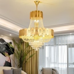Arany kristály függőlámpa Elegáns dekoratív mennyezeti lámpa