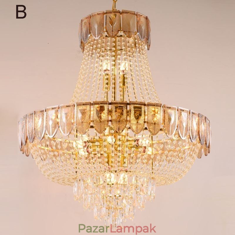Kristály függőlámpa Luxus dekoratív mennyezeti lámpa